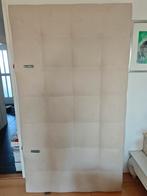 Beige hoofdbord bed 200x120 cm, Ophalen, Beige, Tweepersoons, Zo goed als nieuw