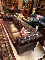 2 x Birmingham leren Chesterfield 4 zits 275cm, Huis en Inrichting, Ophalen, 250 tot 300 cm, Gebruikt, Info@chesterfieldjunkie.nl