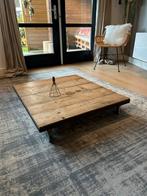 Steenschotten Salontafel op Wielen, Ophalen, Gebruikt, 50 tot 100 cm, Minder dan 50 cm