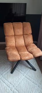 Eleonora Daan draaifauteuil , cognac, zwarte kruispoot., Huis en Inrichting, Ophalen of Verzenden