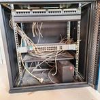 Prestaq Serverkast met HP Switch & Patch Panel, Computers en Software, Serverkasten, Ophalen, Gebruikt, Glas, Geperforeerd
