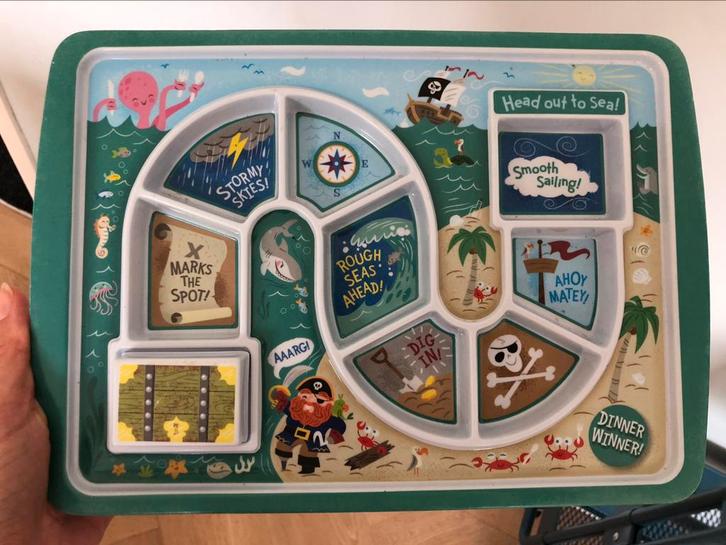 Dinner winner bord piraat Fred and friends, Huis en Inrichting, Keuken | Servies, Gebruikt, Overige materialen, Ophalen of Verzenden