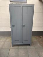 Stoere industriële staalgrijze grenen WOOOD KLUIS kast, Huis en Inrichting, Ophalen, Met deur(en), Grenenhout, 50 tot 100 cm