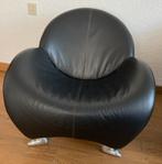 Leolux Papageno 2 stuks, zwart met oranje stiknaad, Huis en Inrichting, Fauteuils, Ophalen, Zo goed als nieuw