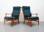 Set van 2 fauteuils Farstrup Møbler nieuwe stoffering petrol, Huis en Inrichting, Fauteuils, Minder dan 75 cm, Ophalen of Verzenden