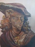 Rembrandt portret olieverf op linnen, Antiek en Kunst, Ophalen of Verzenden