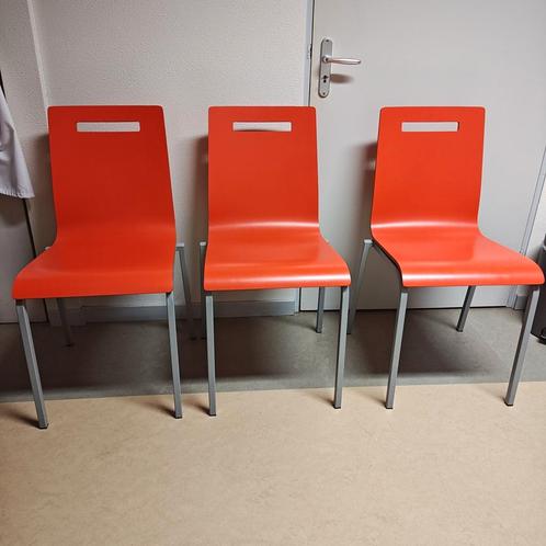3 stuks Wachtkamerstoelen, vergaderstoelen, kantinestoelen, Huis en Inrichting, Stoelen, Zo goed als nieuw, Ophalen