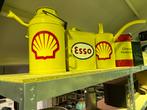 Vintage Olieblikken Shell & Esso, Ophalen, Gebruikt, Verpakking