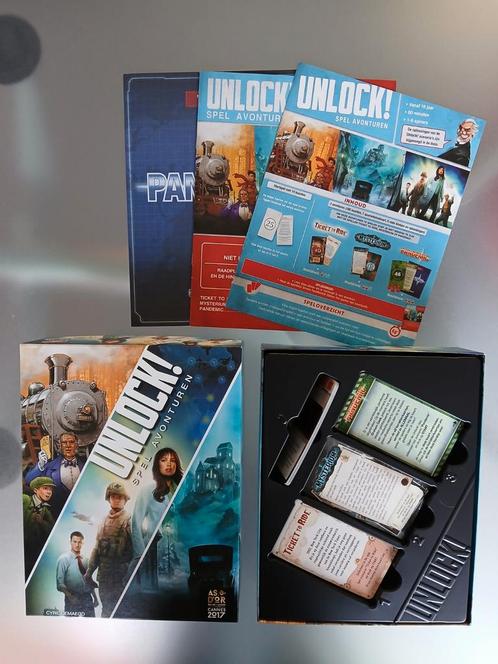 Unlock! Spel avonturen, Hobby en Vrije tijd, Gezelschapsspellen | Bordspellen, Zo goed als nieuw, Een of twee spelers, Drie of vier spelers