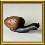 Oud houtsnijwerk beeldje: houten slak, Ophalen of Verzenden