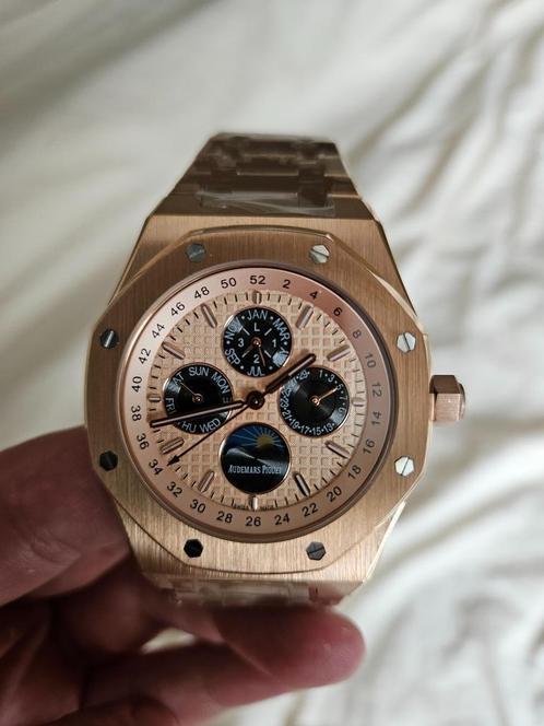 AP royal oak perpetual calendar, Sieraden, Tassen en Uiterlijk, Horloges | Heren, Nieuw, Polshorloge, Overige merken, Staal, Staal
