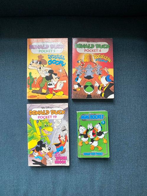 Donald Duck Pocket bundel – pocket 4, 5 en 19 + Mini Pocket!, Boeken, Humor, Zo goed als nieuw, Cartoons, Ophalen of Verzenden