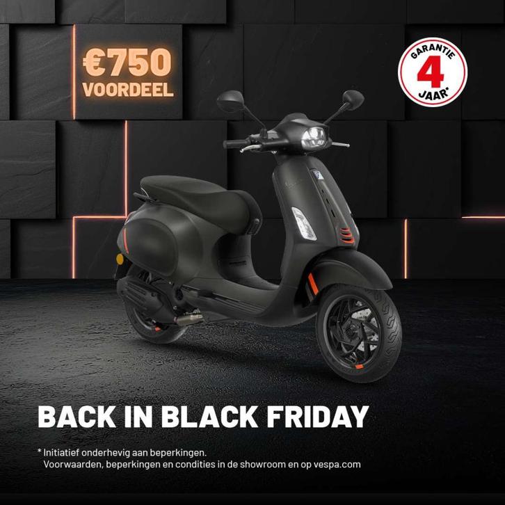 Vespa Sprint 45 km E5+ S Black Friday, Fietsen en Brommers, Scooters | Vespa, Nieuw, Maximaal 45 km/u, Benzine, Ophalen of Verzenden
