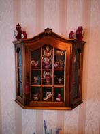 Klassiek eiken vitrinekastje, Huis en Inrichting, Ophalen, Met deur(en), Eikenhout, 50 tot 100 cm