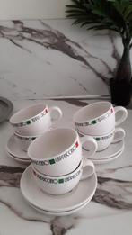 Cappuccino kop en schotel 6 st., Huis en Inrichting, Keuken | Servies, Ophalen of Verzenden, Zo goed als nieuw, Overige stijlen