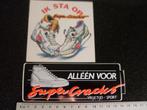 2x sticker SuperCracks logo vrije tijd sport, Ophalen of Verzenden, Zo goed als nieuw, Merk