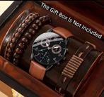 4 dlg set Heren:Horloge + 3 armbanden, Overige merken, Polshorloge, Nieuw, Ophalen of Verzenden