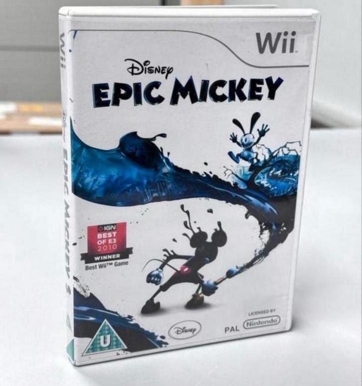 Disney Epic Mickey - Nintendo WII spelletje spel met boekjes, Spelcomputers en Games, Games | Nintendo Wii, Zo goed als nieuw