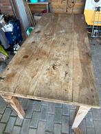 Robuuste houten eettafel 215 x 90 cm, Antiek en Kunst, Ophalen of Verzenden