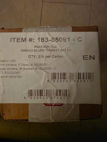 Pokemon TCG Silver Tempest Booster Box Case(sealed) beschikbaar voor biedingen