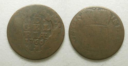 PD10145 Gelderland Duit 1766, Postzegels en Munten, Munten | Nederland, Losse munt, 1 cent, Vóór koninkrijk, Ophalen of Verzenden