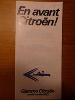 Citroen gamme folder 1983, Ophalen of Verzenden, Zo goed als nieuw, Citroën