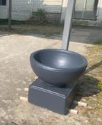 laatste betonnen antraciete schaal op voet 50 cm H 50 cm b, Ophalen, Tuin, Minder dan 60 cm, Rond