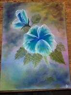 Canvas schilderij met bloemen, +/- 40x 60cm, Ophalen of Verzenden