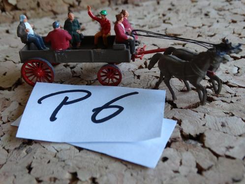 HO:P serie.nr 6: Boerenwagen & paarden, passagiers, koesier., Hobby en Vrije tijd, Modeltreinen | H0, Brug, Tunnel of Gebouw, Gelijkstroom of Wisselstroom
