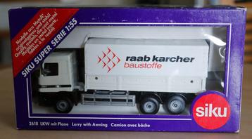 Siku 2618 Mercedes Actros huifwagen Raab Karcher Baustoffe beschikbaar voor biedingen