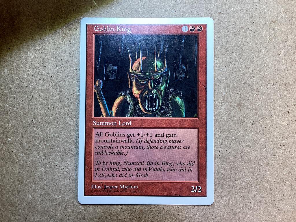 1x Goblin King (Excellent), Ophalen of Verzenden, Zo goed als nieuw, Losse kaart