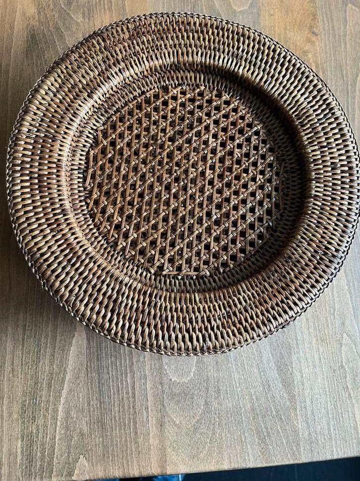 Rotan Onderborden - Natuurlijke Tafeldecoratie -6stuk, Huis en Inrichting, Woonaccessoires | Schalen en Manden, Nieuw, Schaal