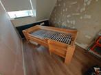 Houtenbed met lattenbodem, Ophalen, Gebruikt, 90 cm, Eenpersoons