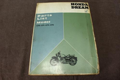 Honda Dream C70 C71 C72 C76  1960 motorcycle parts list, Motoren, Handleidingen en Instructieboekjes, Honda, Ophalen of Verzenden
