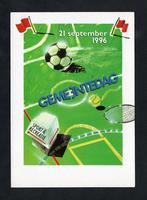Gemeentedag Sport en Recreatie Voetbal Tennis Spel 1996., Verzamelen, Ansichtkaarten | Themakaarten, Verzenden, 1980 tot heden