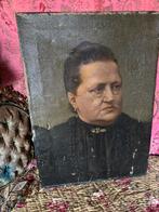 Antiek Frans portret> 1860> olieverf op doek, Antiek en Kunst, Ophalen of Verzenden