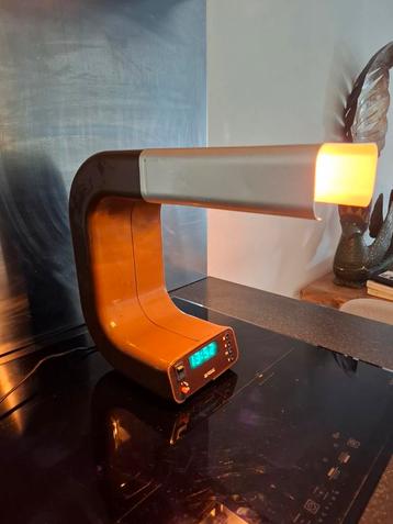 VINTAGE RETRO SPACE AGE JAREN 70 WEKKER/KLOK/LAMP C DESIGN beschikbaar voor biedingen