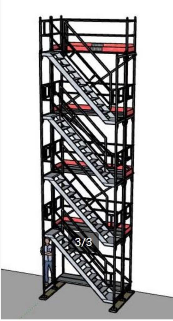Steiger toren Steigerladder | 10 meter hoog | Alu treppen, Doe-het-zelf en Verbouw, Steigers, Nieuw, Gevelsteiger, 5 meter of hoger