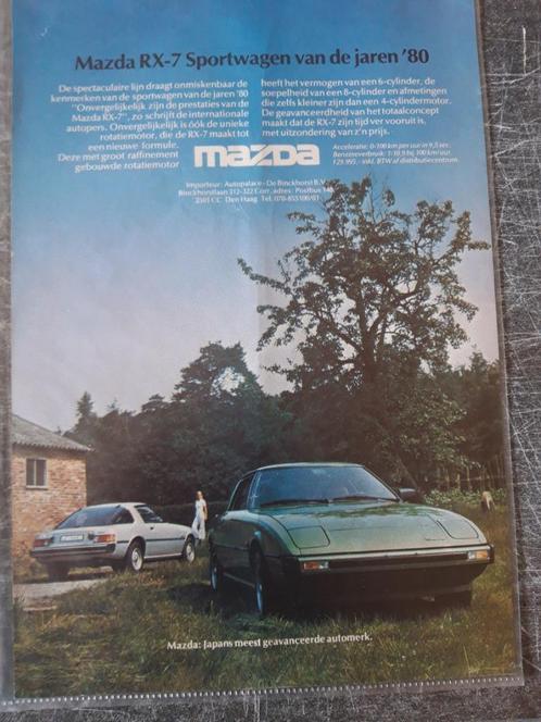 Originele advertentie Mazda RX-7 1979, Verzamelen, Automerken, Motoren en Formule 1, Zo goed als nieuw, Auto's, Ophalen of Verzenden