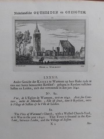 82 / Kerk Warmont - Warmond Gravure A. Rademaker 1ste druk beschikbaar voor biedingen