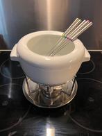 t.k.Staub fondueset gietijzer compleet, Ophalen, Zo goed als nieuw, Gietijzer, Koekenpan of Braadpan