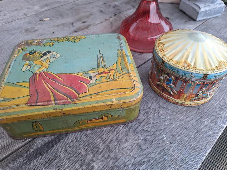 oude blikken Frans Engels, Verzamelen, Blikken, Gebruikt, Koek(jes), Overige merken, Ophalen of Verzenden