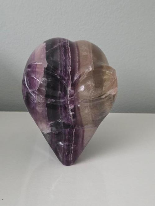 Paarse fluoriet alien schedel, Verzamelen, Mineralen en Fossielen, Mineraal, Ophalen of Verzenden