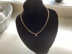 GOUDEN CHOKER MET BRILJANT, Antiek en Kunst, Ophalen of Verzenden, Goud