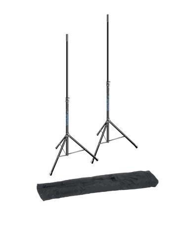 Nieuwe set van 2 speakerstandaards met draaghoes, Muziek en Instrumenten, Standaards, Nieuw, Instrumentstandaard, Speaker, Ophalen of Verzenden