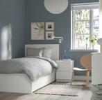 2x Ikea Malm bed te koop (90x200cm), Huis en Inrichting, Ophalen, 90 cm, Eenpersoons, Wit