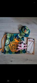 Apenheul set tas pet knuffelaapje ketting met Apenheulmunt, Ophalen of Verzenden, Zo goed als nieuw