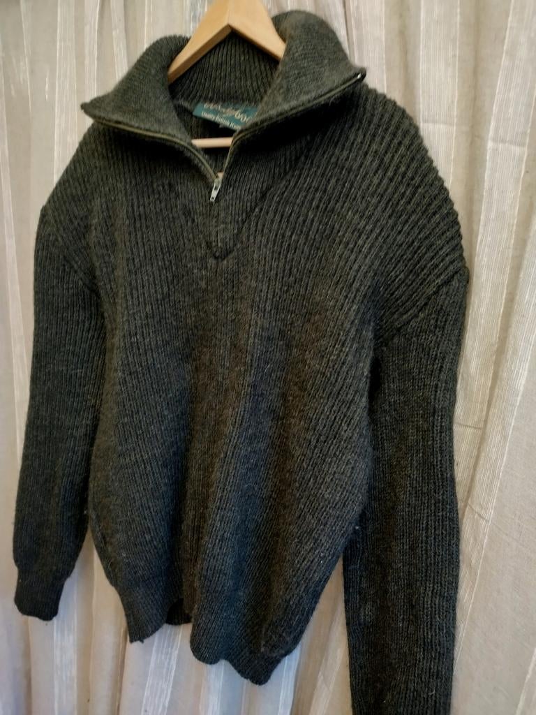 Dikke warme trui 100% wol. Vintage schipperstrui XL, Ophalen of Verzenden, Zo goed als nieuw, Maat 56/58 (XL), Groen