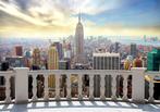 36 Balkon New York Vlies Fotobehang 350x250cm in 3 maten XXL, Ophalen of Verzenden, Minder dan 10 m², Geel
