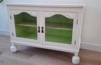 Vintage houten kastje, glazen deurtjes, Huis en Inrichting, Ophalen, Gebruikt, Barok, 50 tot 100 cm